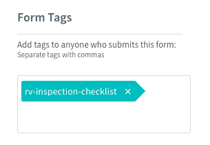 When setting up a new signup form in Aweber, you can choose which tags to assign to anybody who uses it.