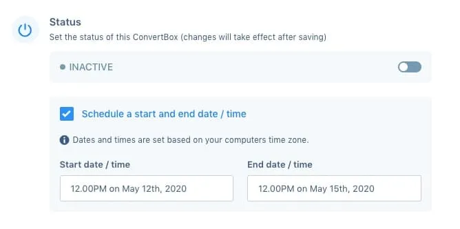 ConvertBox-scheduling