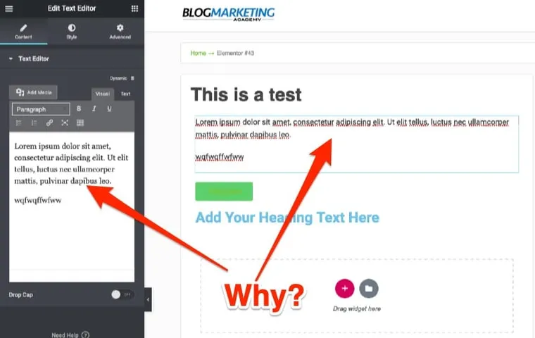 Elementor-text-editing
