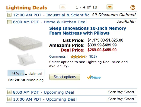 Amazon Lightning Deals