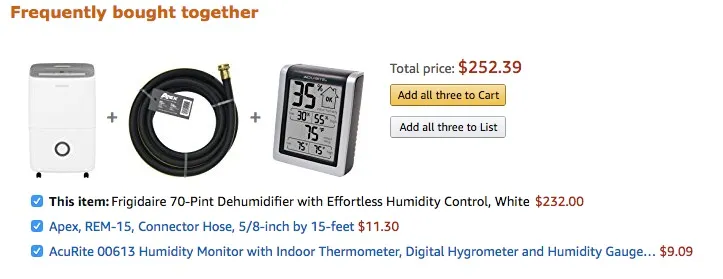 Amazon upsells