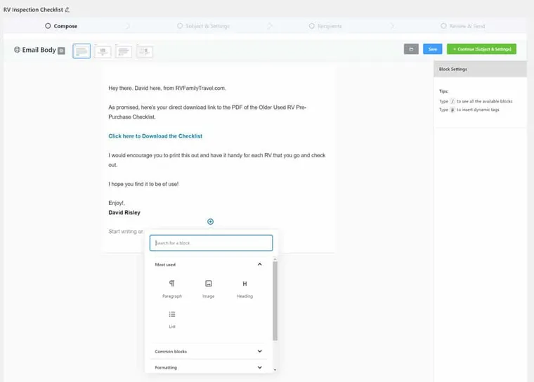 fluentcrm-3 FluentCRM Review: Block Editor