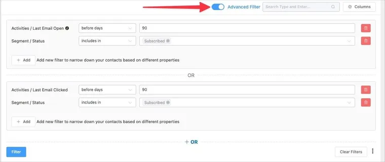 FluentCRM - Searching For Contacts Unengaged for 90 Days