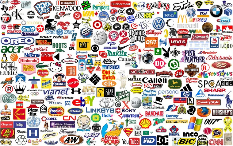 Collage of branding logos