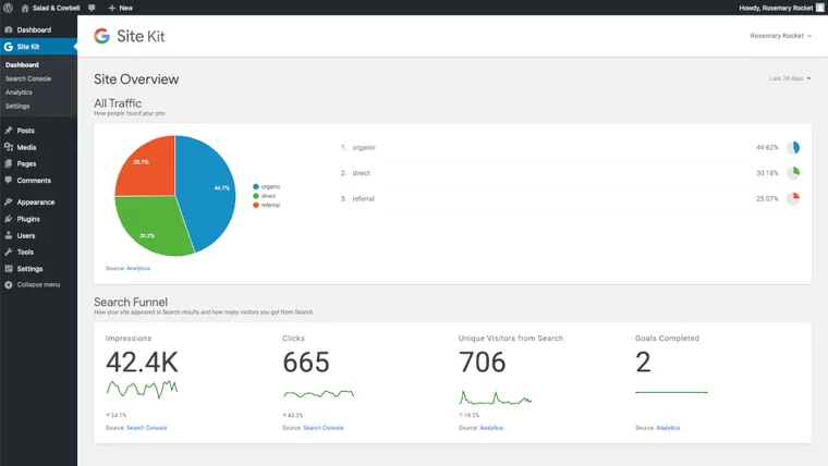 site-kit-dashboard Google Site Kit