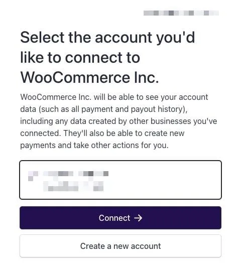 Stripe Connect sharing data with WooCommerce, Inc.