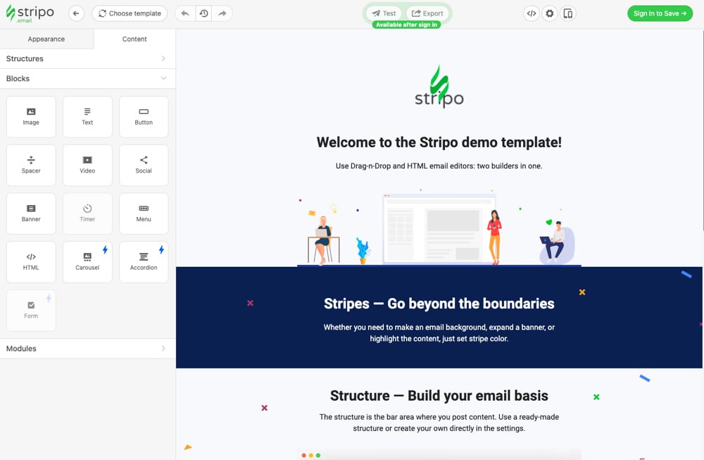 Stripo Email Editor