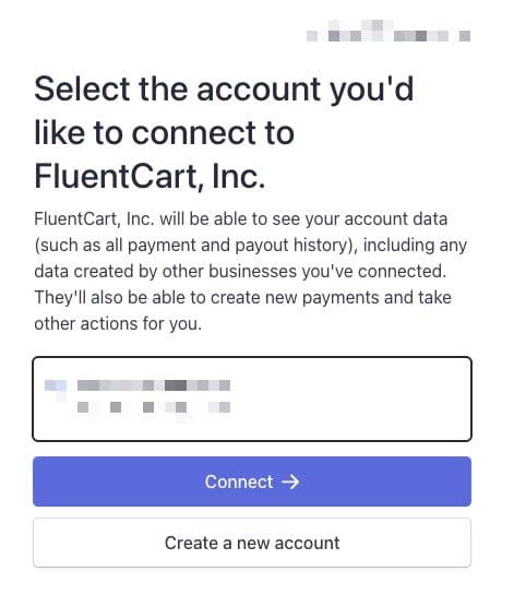 Stripe Connect sharing data with FluentCart, Inc.