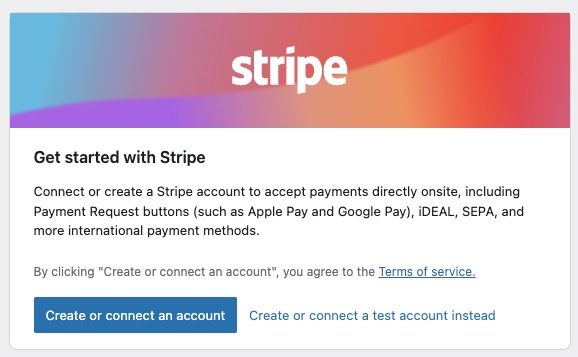 Connection window to connect WooCommerce to Stripe using Stipe Connect