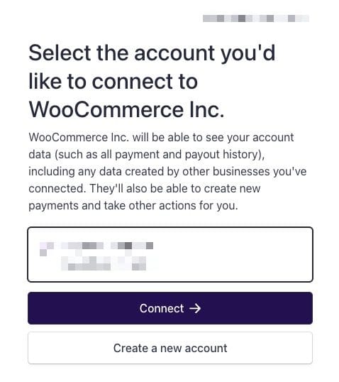 Stripe Connect sharing data with WooCommerce, Inc.